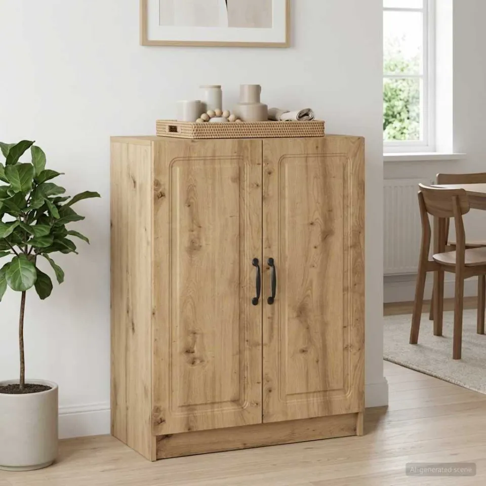 vidaXL Dressoir Artisanaal eiken 66 x 34,5 x 87 cm Bewerkt hout, foto 3