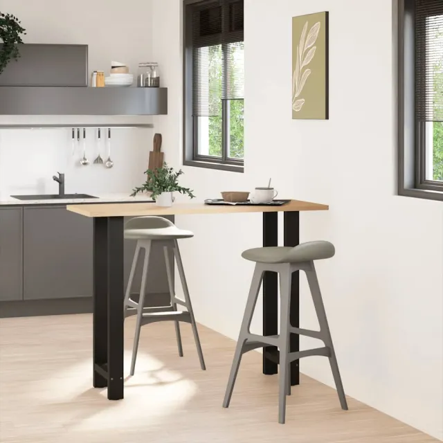 vidaXL Bartafelpoten 2 st 40x(100-101) cm staal zwart