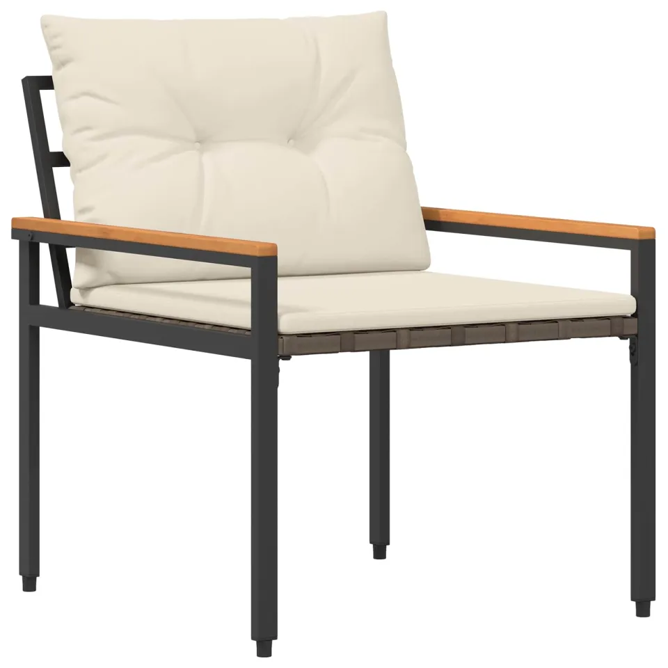 vidaXL tuinmeubelset 3 st 2-zits Crèmewit poly rattan, foto 4