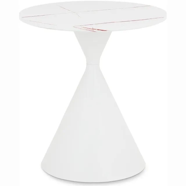 IDIMEX Bijzettafel ISOMA rond 50 cm – Wit