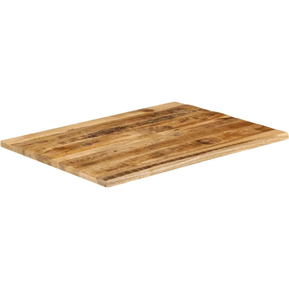 vidaXL Tafelblad met natuurlijke rand 90x80x3,8 cm massief mangohout Bruin