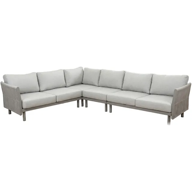 Normin Loungebank Cavallino | 4-delig | 5 Personen | Beige/Camel | Rope & aluminium