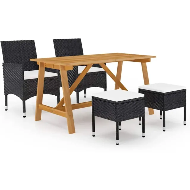 vidaXL 5-delige Tuinset zwart, foto 2