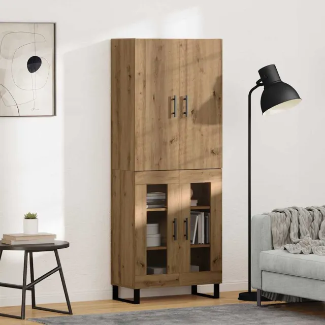 vidaXL Hoge kast 2 st Artisan Eiken 69,5 x 34 x 180 cm, foto 2