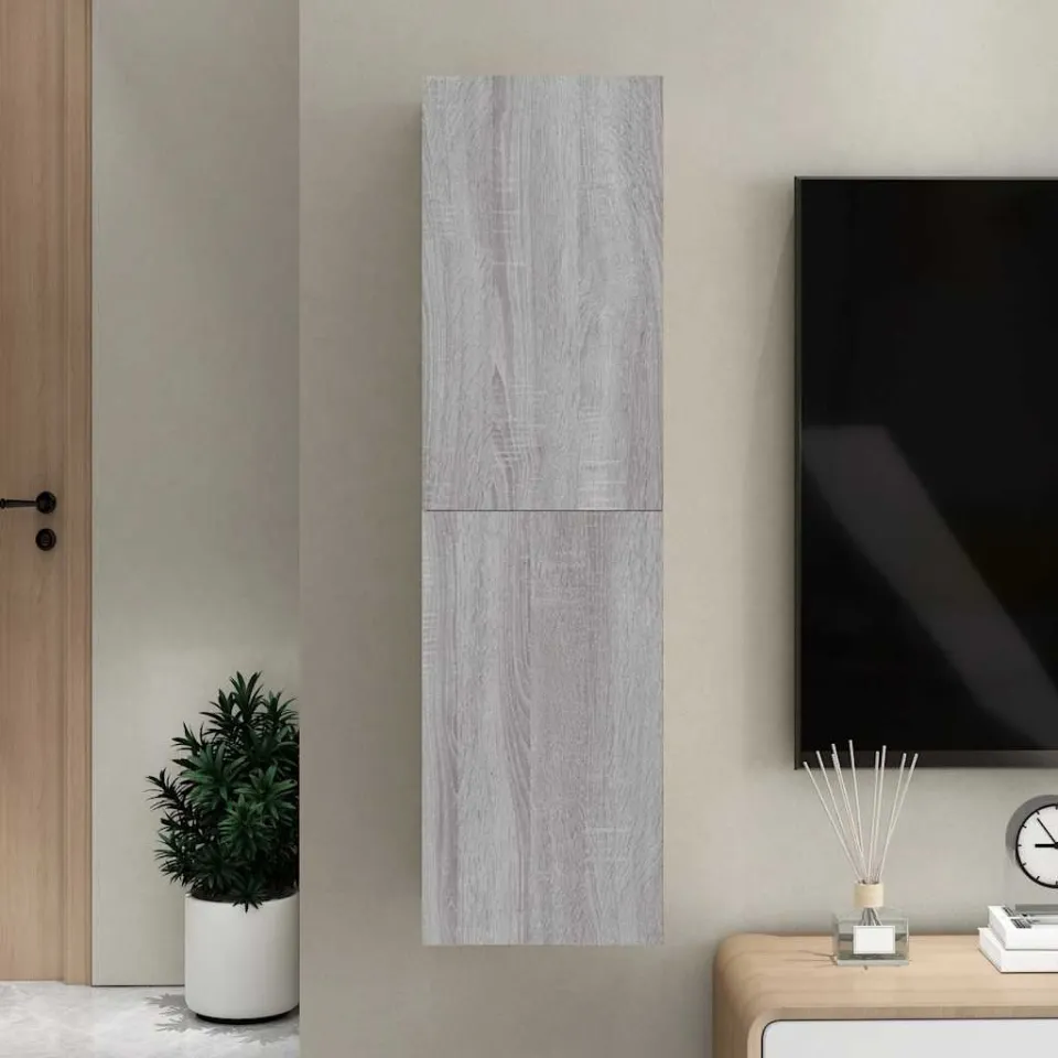 vidaXL Tv-wandmeubel 30,5x30x110 cm grijs sonoma eikenkleurig, foto 4
