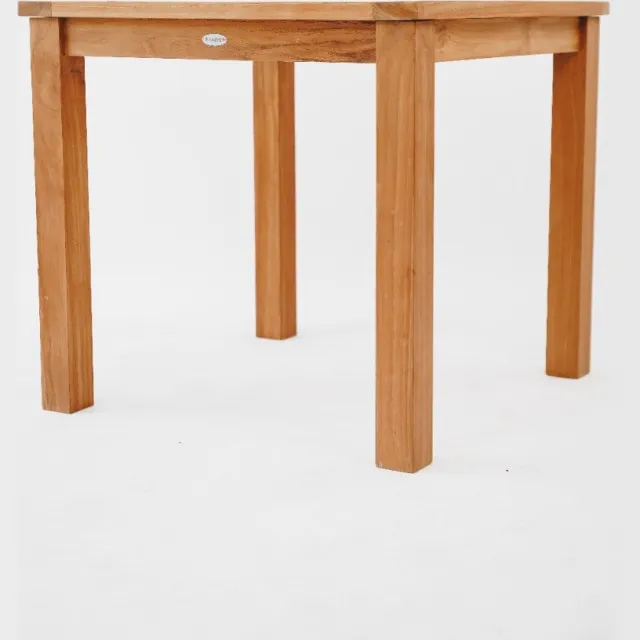 teakea Tuintafel teak vierkant 100 x 100 x 75 cm - naturel