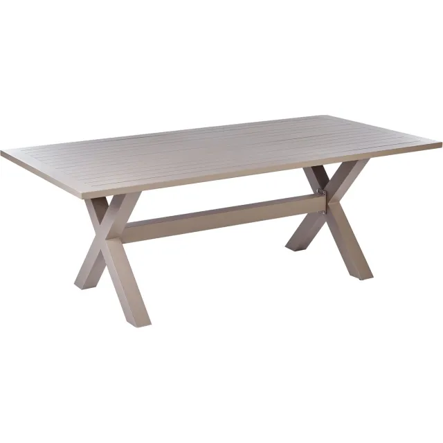 Beliani CASCAIS - Tuintafel - Taupe - 105 x 200 cm - Aluminium Beige