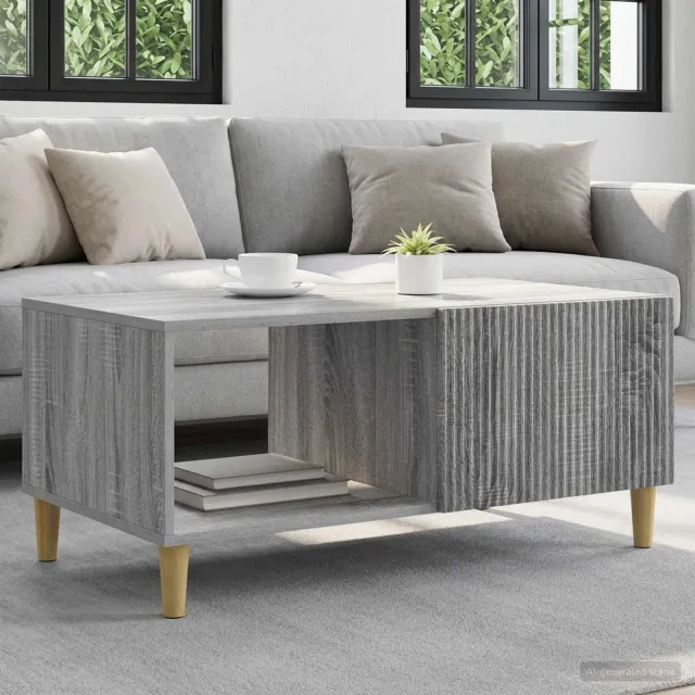 vidaXL Salontafel Grijs sonoma 90 x 50 x 40 cm Bewerkt hout, foto 2