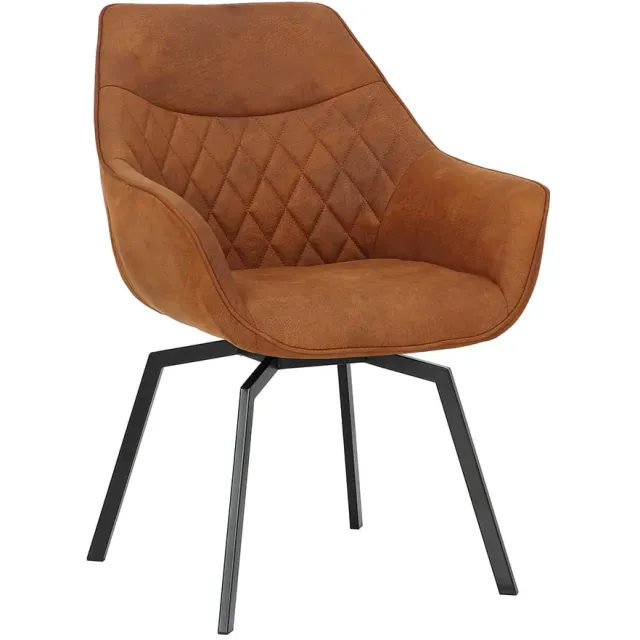Eetkamerstoel Lizette cognac Bruin