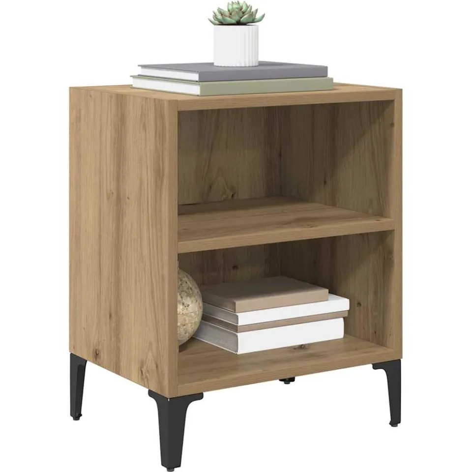 vidaXL Nachtkastje Artisan Eiken 40 x 30 x 50 cm Bewerkt hout Bruin