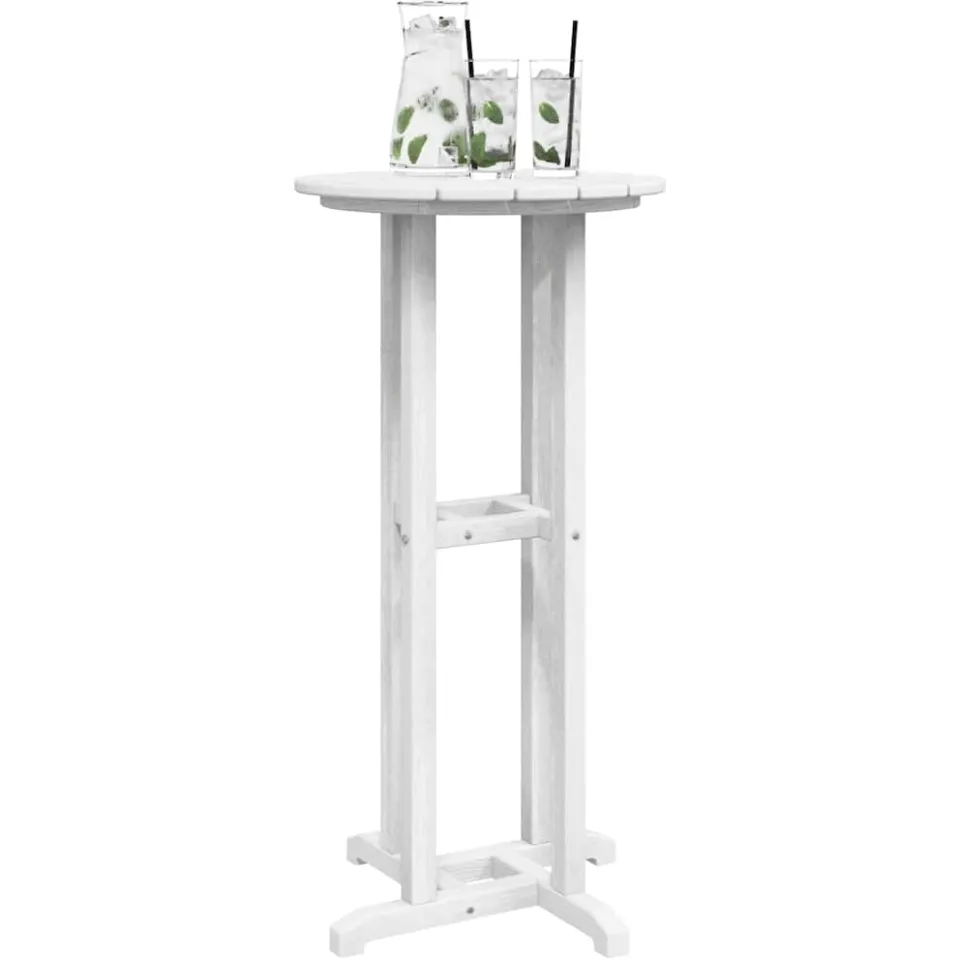 vidaXL Bartafel Wit 55 x 55 x 107 cm Polyetheen