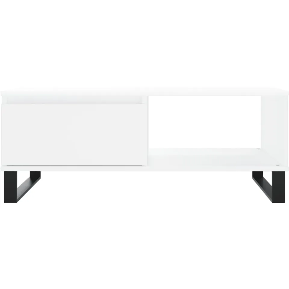 vidaXL Salontafel 90x60x35 cm bewerkt hout wit