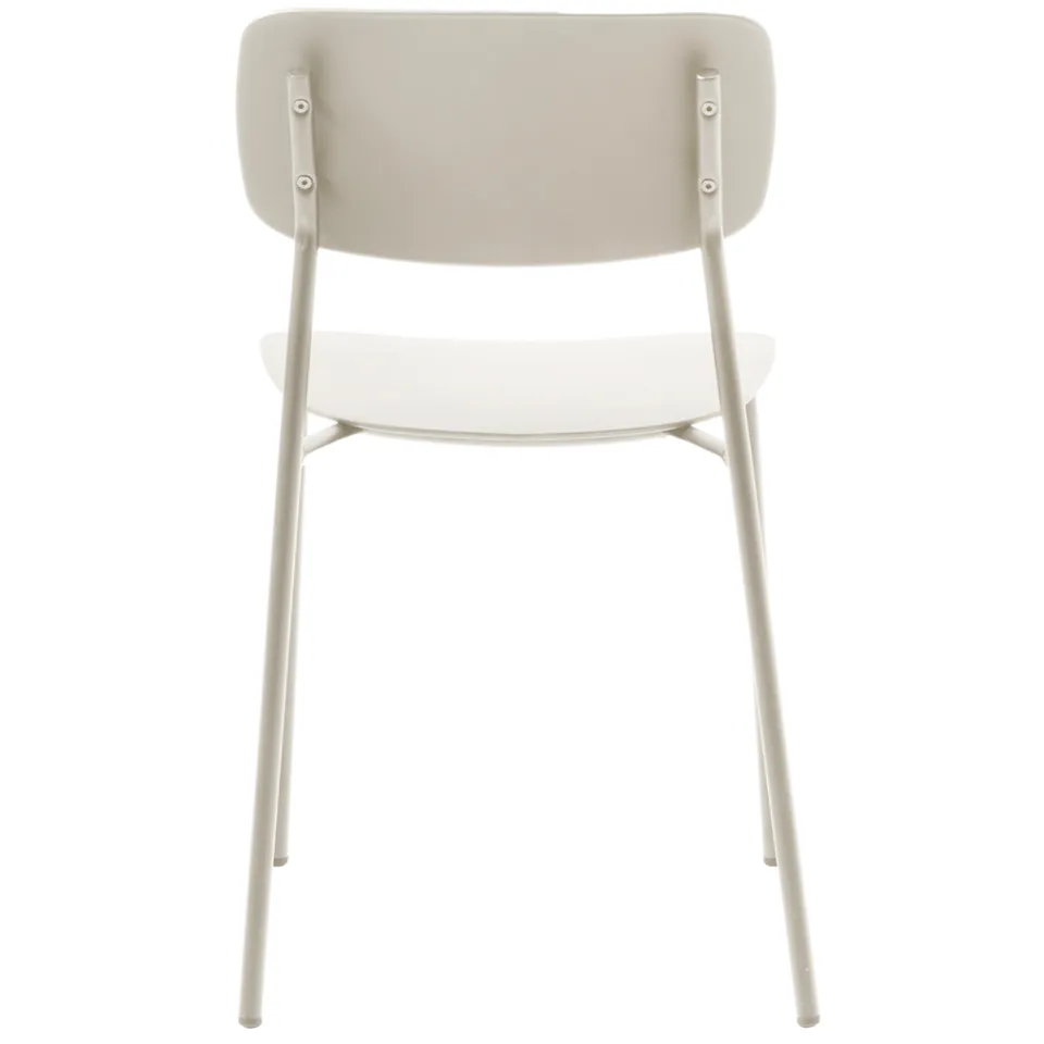 Olivine Julan kunststof eetkamerstoel grijs/beige, foto 4