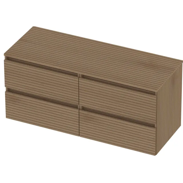 Basic-Line Deck 46 Badmeubelset Greeploos 120x46x58 cm D46loe2x60 Lamello Oak Eiken