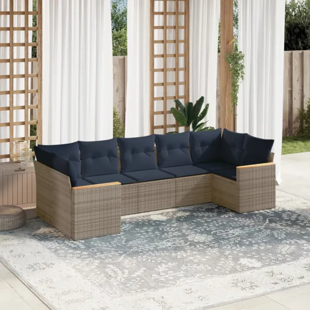 vidaXL Patio Sofa Set 7-zits Grey, foto 2