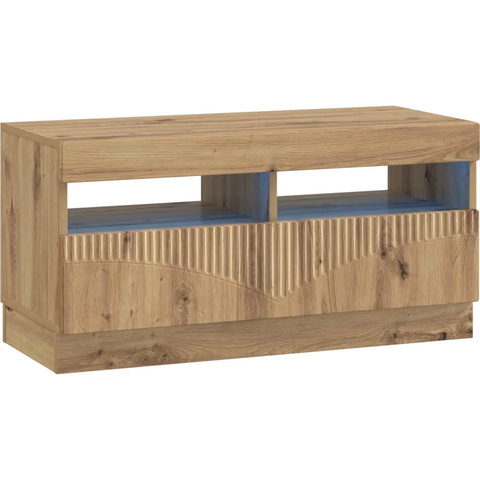 vidaXL LED tv-meubel Artisanaal eiken Bewerkt hout, foto 3