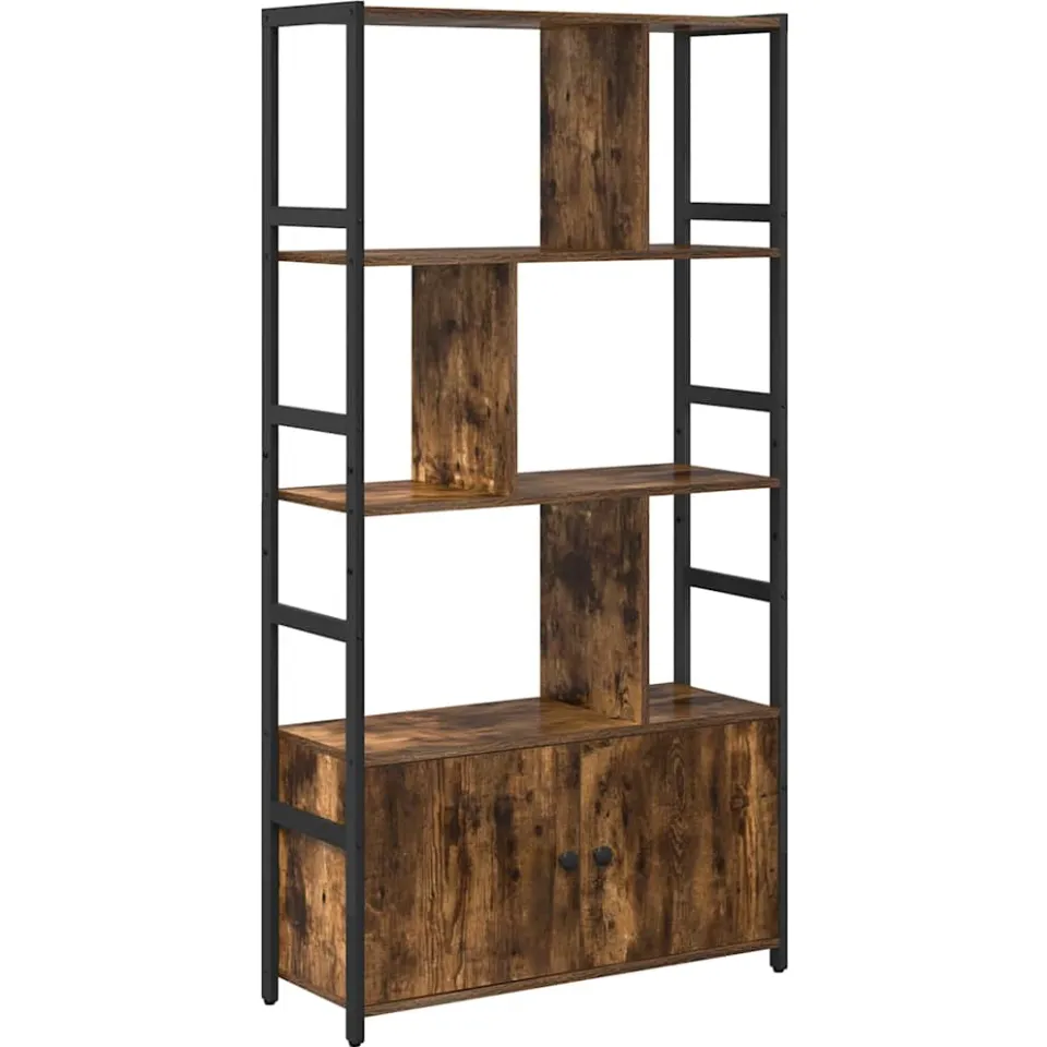 vidaXL Boekenkast 80 x 30 x 155,5 cm Bewerkt hout Gerookt eiken, foto 3