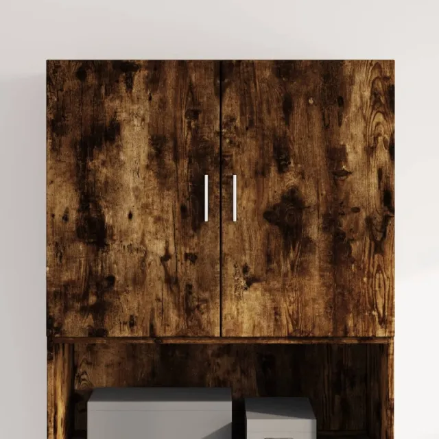 vidaXL Wandkast 80x42,5x64 cm bewerkt hout gerookt eikenkleurig Bruin