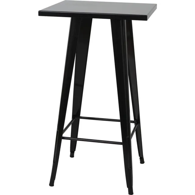 Cosmo Casa Staande tafel - Bistrotafel Bartafel- Metaal Industrieel Design 105x60x60cm - zwart