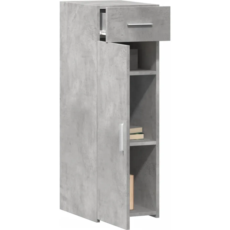 vidaXL Dressoir 30x42,5x93 cm bewerkt hout betongrijs