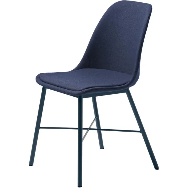 Giga Living Eetkamerstoel Blauw - Draaggewicht 110kg - 54x47x83,5cm - Set van 2
