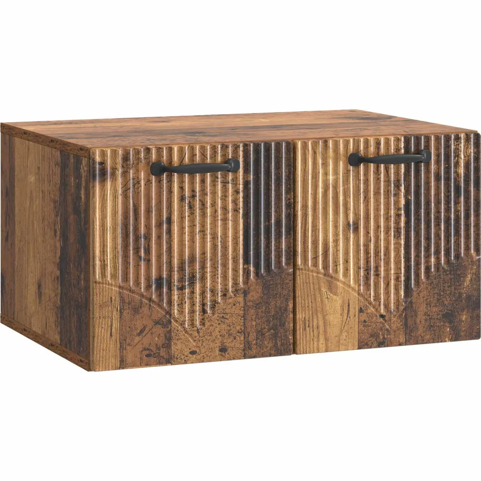 vidaXL Wandbeugel TV-kast Oud hout 59,5 x 41 x 30 cm Bewerkt hout bruin, foto 3