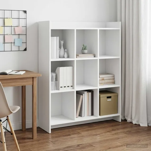 vidaXL Boekenkast Wit 87,5 x 30 x 111 cm Bewerkt hout