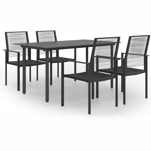 vidaXL 5-delige Tuinset zwart, foto 2