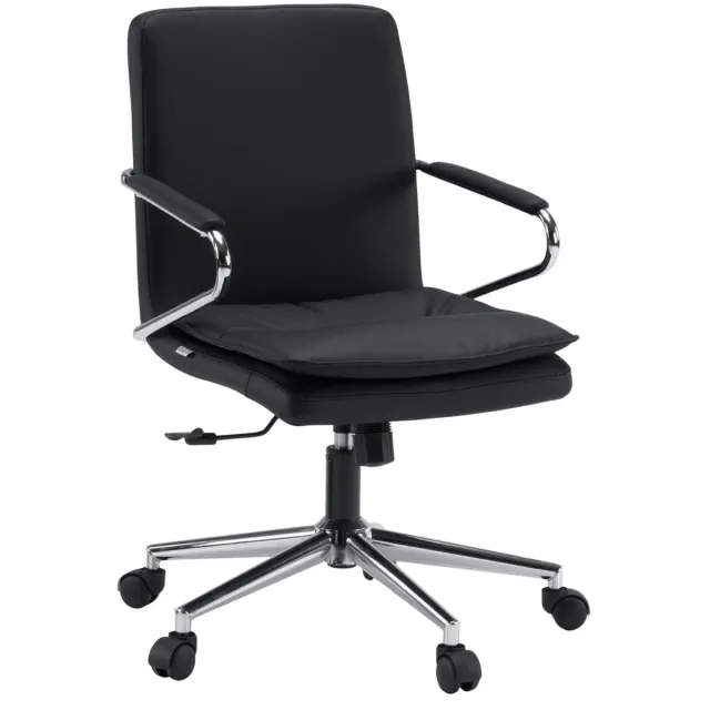 hjh office Bureaustoel / draaistoel Rovento, kunstleer, zwart, hjh OFFICE