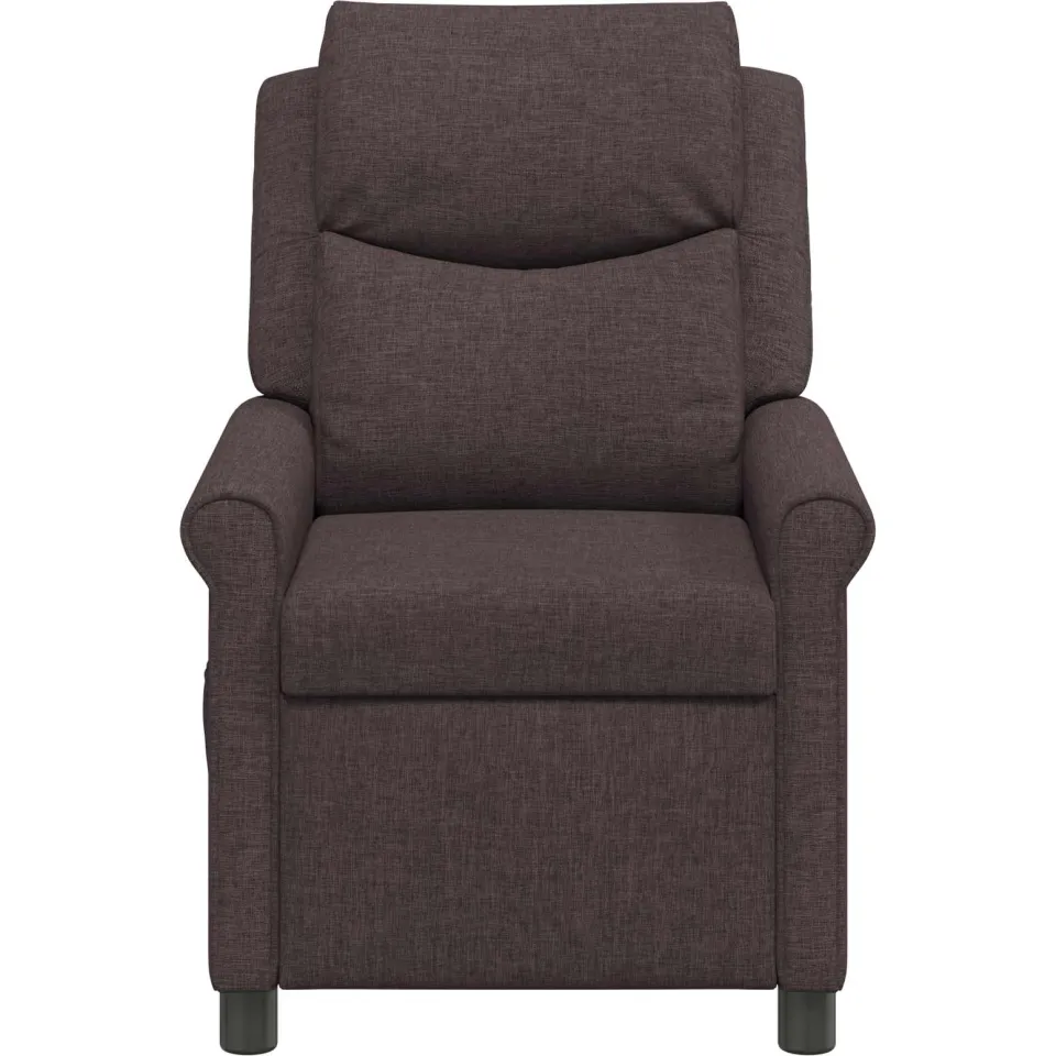 vidaXL Ligstoel Donkerbruin 69 x 93 x 102 cm Stof bruin, foto 4