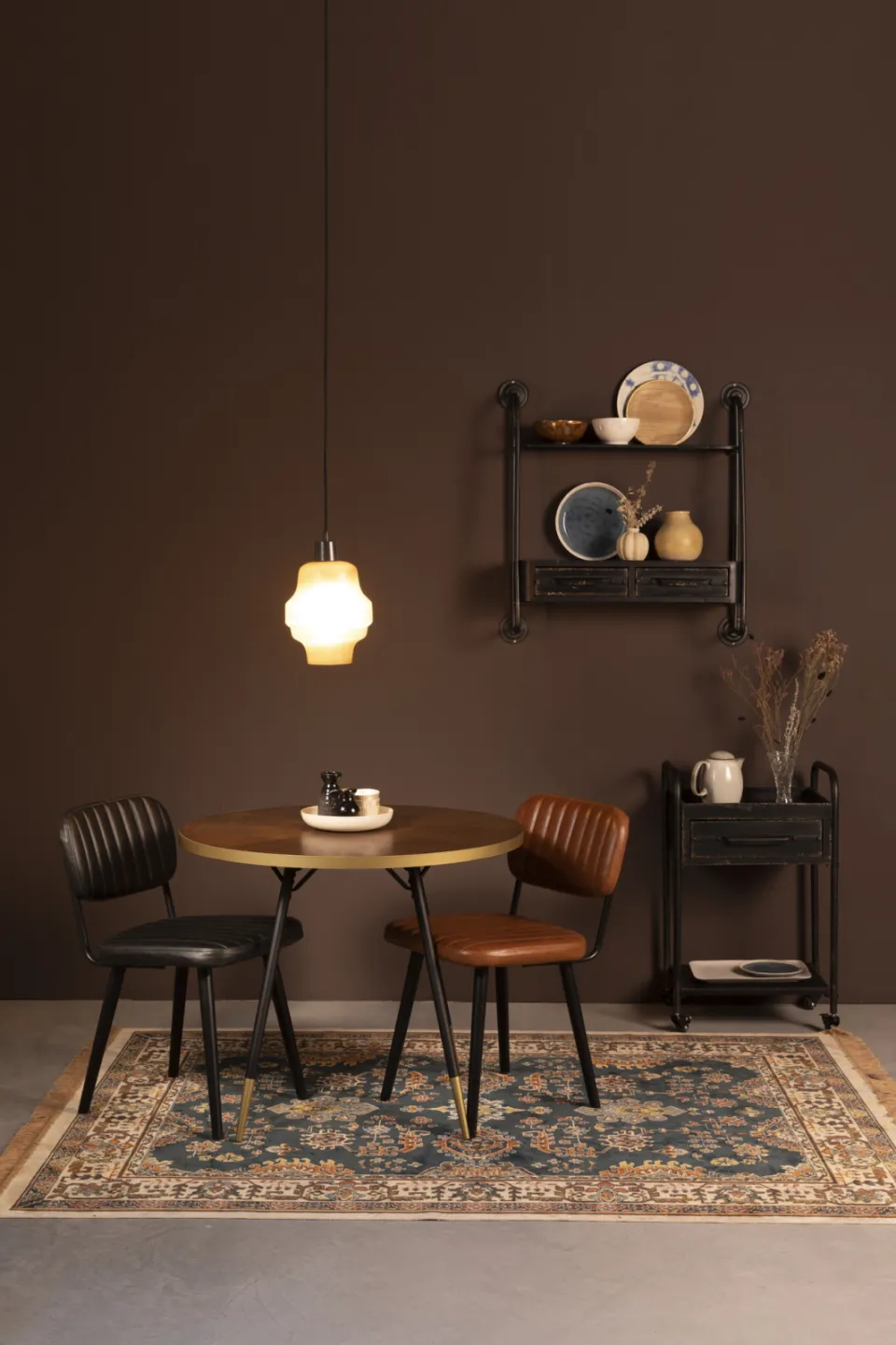 ZILT Ronde Bistrotafel 'Lili' MDF, 90cm bruin, foto 5