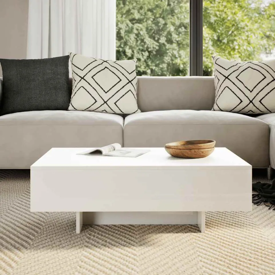 vidaXL Salontafel hoogglans wit, foto 2