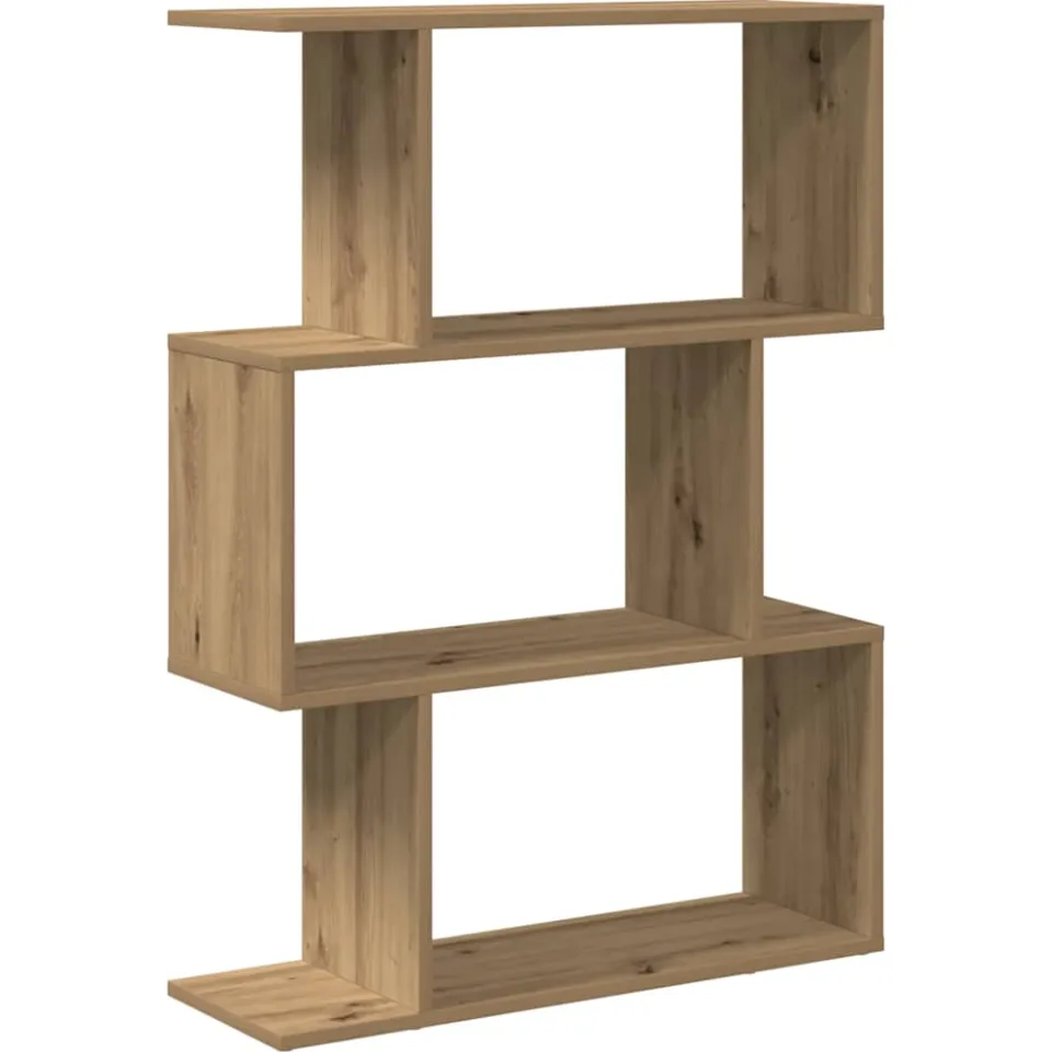 vidaXL Kamerscherm / boekenkast 3-laags 70x24x97 cm hout artisanaal bruin, foto 3