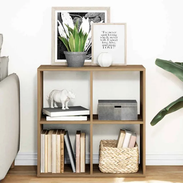 vidaXL Kamerscherm / boekenkast 69,5x29x69,5 cm hout artisanaal eiken, foto 2