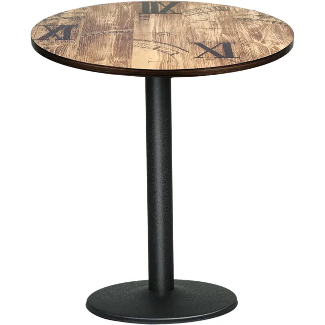PIPIPOXER Eettafel Bistrotafel Bartafel Bijzettafel tuintafel MDF - Tafeltje - Ronde - Hout 70 x 70 x 75cm -Digitaal drukken