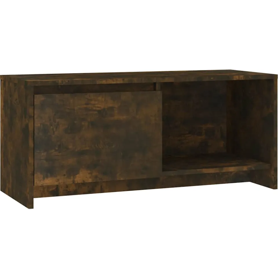vidaXL Tv-meubel 90x35x40 cm bewerkt hout gerookt eikenkleurig Bruin