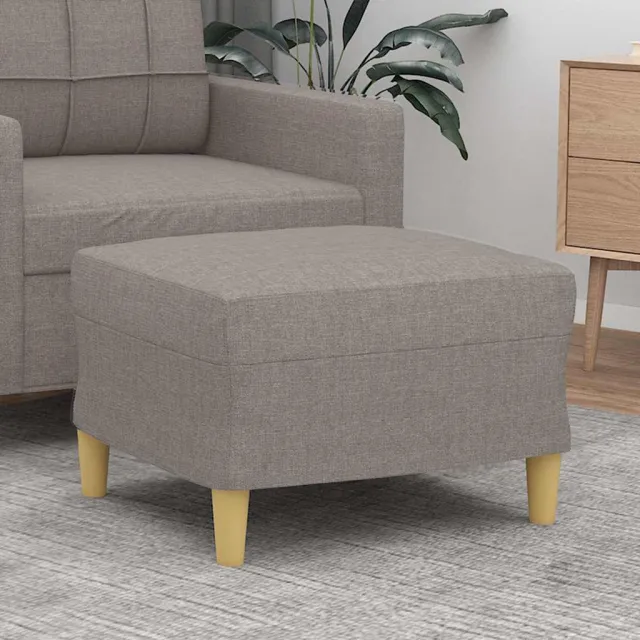 vidaXL Voetenbank 60x50x41 cm stof taupe, foto 2