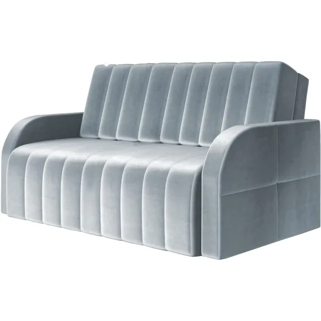 AJE Meubles B.V. Montana 120 - Slaapbank - Slim en Stijlvol - 141 x 104 x 90 cm - Transformeerbaar - Modern Baknje - Lichtgrijs (Paros 05)