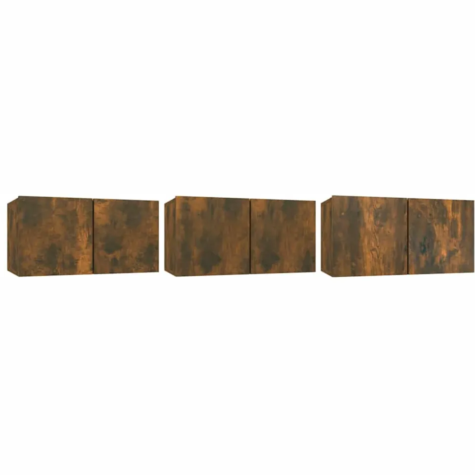 vidaXL 5-delige Tv-meubelset bewerkt hout gerookt eikenkleurig, foto 4