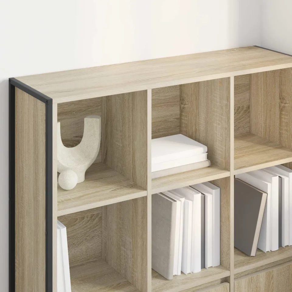 vidaXL Boekenkast 99,5 x 30 x 108 cm Bewerkt hout Sonoma bruin, foto 4