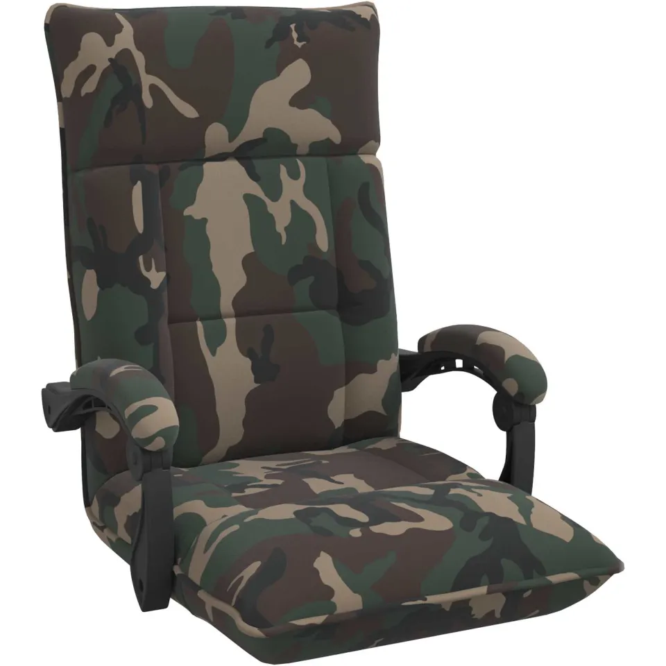 vidaXL Verstelbare vlo stoelen Legergroen Stof