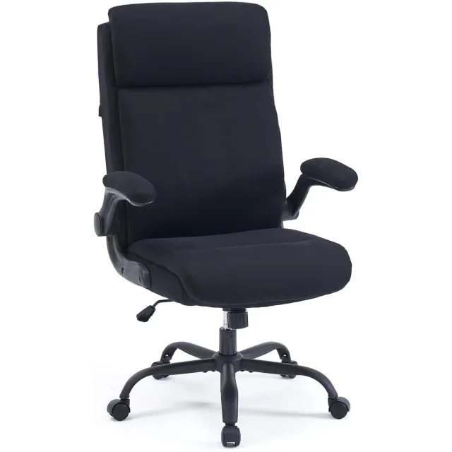 Duraxl Bureaustoel - Ergonomisch - Zwart - Opklapbare armen