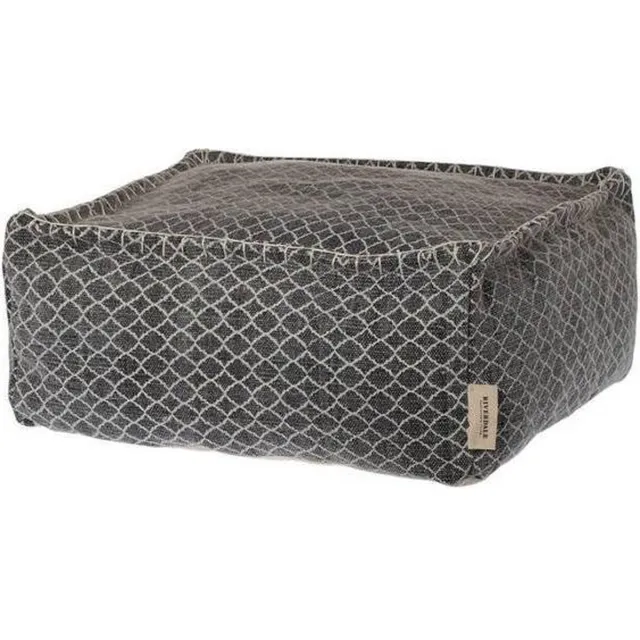 Riverdale Poef Bora Grijs - 60x60xH30 cm
