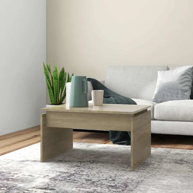 vidaXL Salontafel 68x50x38 cm bewerkt hout sonoma eikenkleurig, foto 2