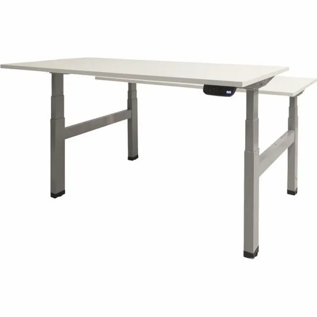Schaffenburg Zit Sta Bureau - Duo Elek 140x80 krijtwit -alu frame