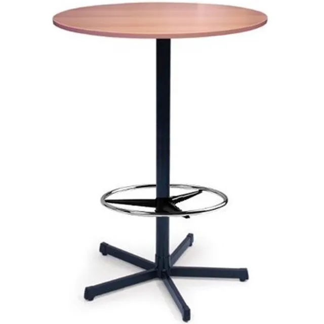 ABC Kantoormeubelen Statafel Ecoro rond 80CM bladkleur Kersen framekleur Zwart (RAL9005) Zwart (RAL9005)/Kersen