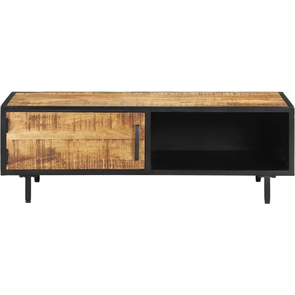 vidaXL Salontafel 105x50x35 cm ruw mangohout bruin, foto 2