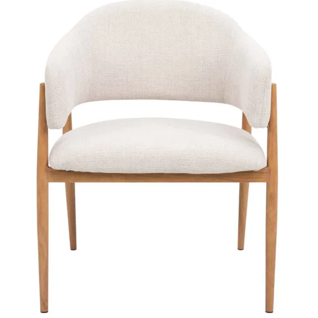 Giga Meubel Dénia eetkamerstoel beige beige/eiken