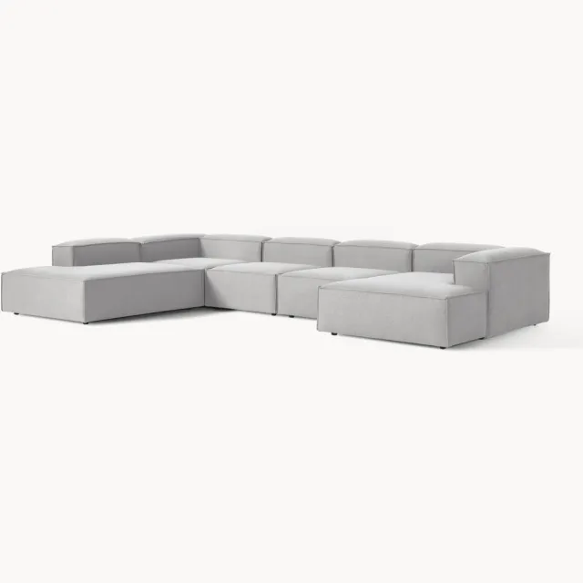 Westwing Collection Modulaire U-bank Lennon Grijs
