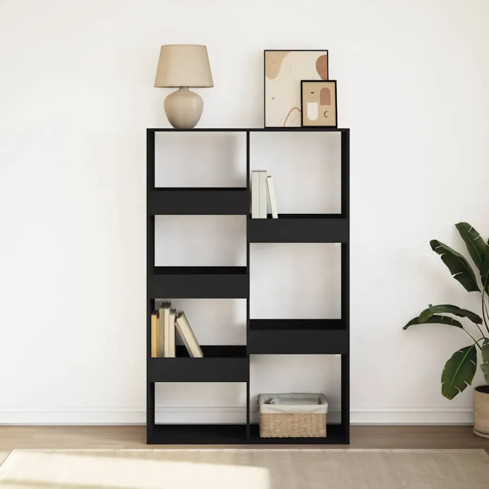 vidaXL Boekenkast 100x33x155,5 cm bewerkt hout zwart, foto 2